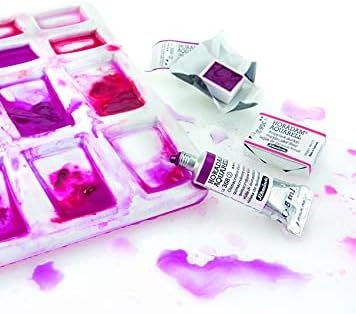 Schmincke – HORADAM AQUARELL Empty Box for 12 x 1/2 Cells, 74 913 097, Black Metal Box with Mixing Palette, for Individual Filling with 12 Half Cells HORADAM AQUARELL