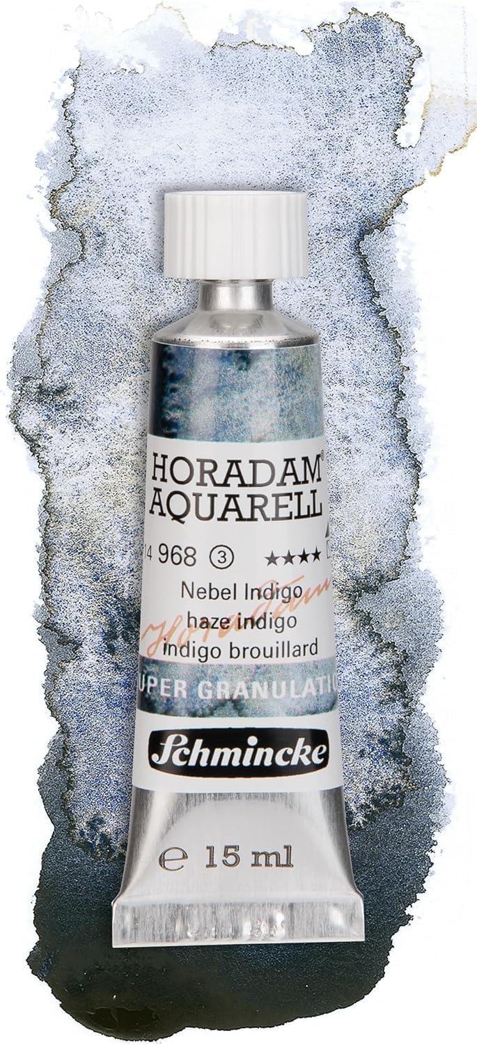 Schmincke – HORADAM® AQUARELL, Super Granulation, 14 983 006 Tundra Violet, 15 ml tube, very strong granulating colors, finest, super granulating watercolors(968 haze indigo)