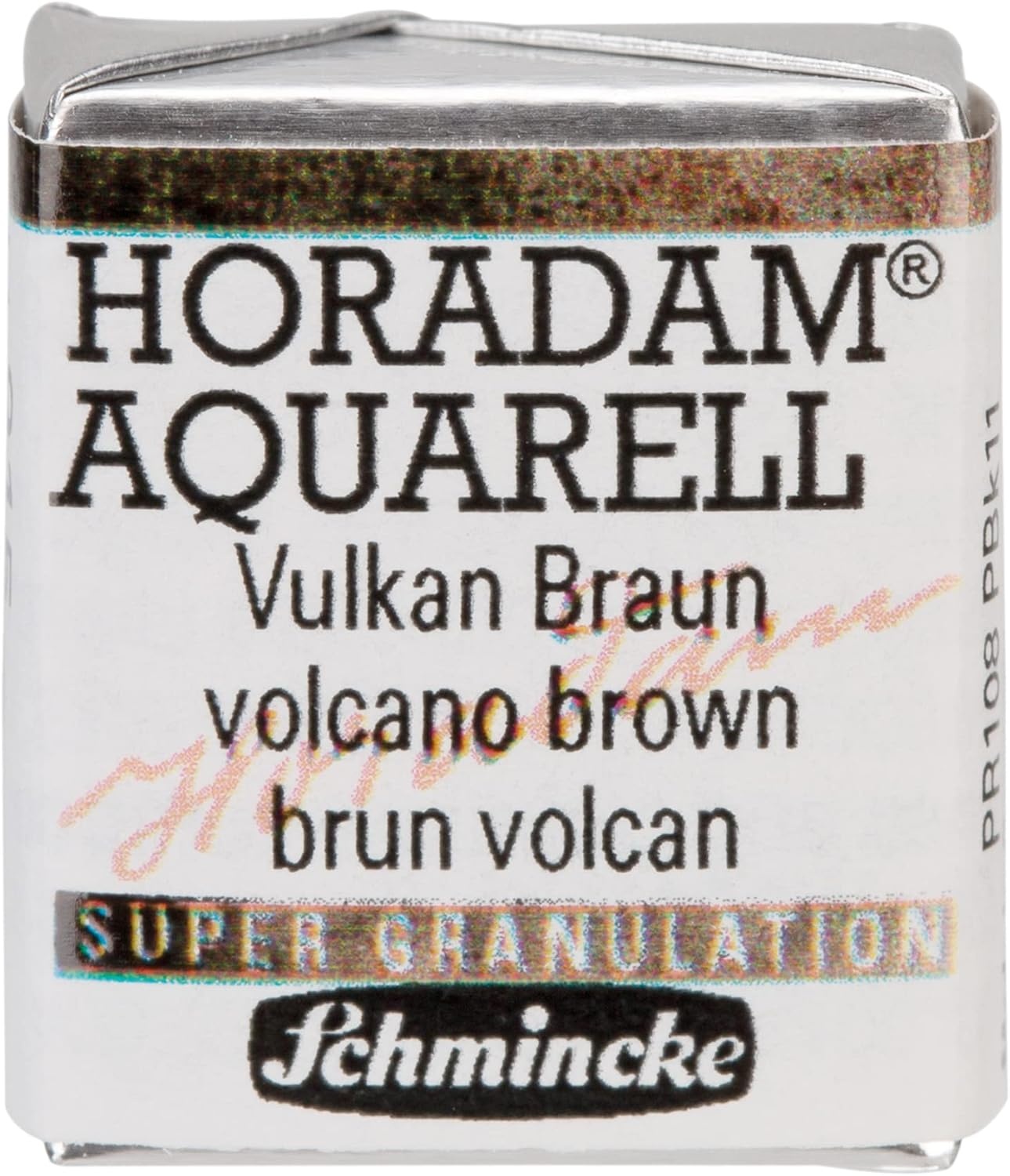 Schmincke – HORADAM® AQUARELL, Super Granulation, 14 916 044 Urban Yellow, 1/2 pans, very strong granulating colors, finest, super granulating watercolors(915 volcano brown)