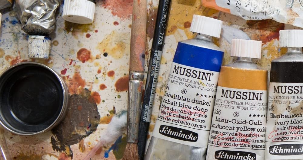 Schmincke – MUSSINI®, finest artists’ resin oil colors, lamp black – 35 ml(103 titanium opaque white)