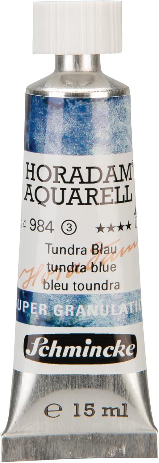 Schmincke – HORADAM® AQUARELL, Super Granulation, 14 983 006 Tundra Violet, 15 ml tube, very strong granulating colors, finest, super granulating watercolors(984 tundra blue)