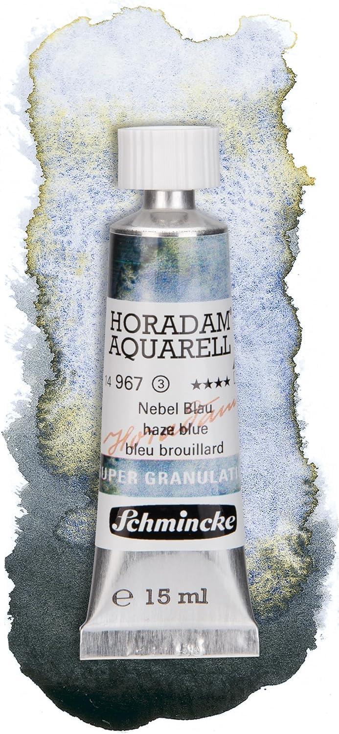 Schmincke – HORADAM® AQUARELL, Super Granulation, 14 983 006 Tundra Violet, 15 ml tube, very strong granulating colors, finest, super granulating watercolors(967 haze blue)
