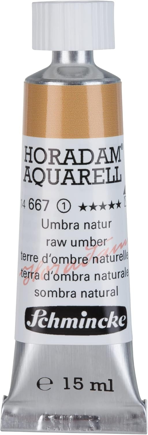Schmincke – HORADAM® AQUARELL – finest artists’ watercolours, vanadium yellow – 15 ml(667 raw umber)