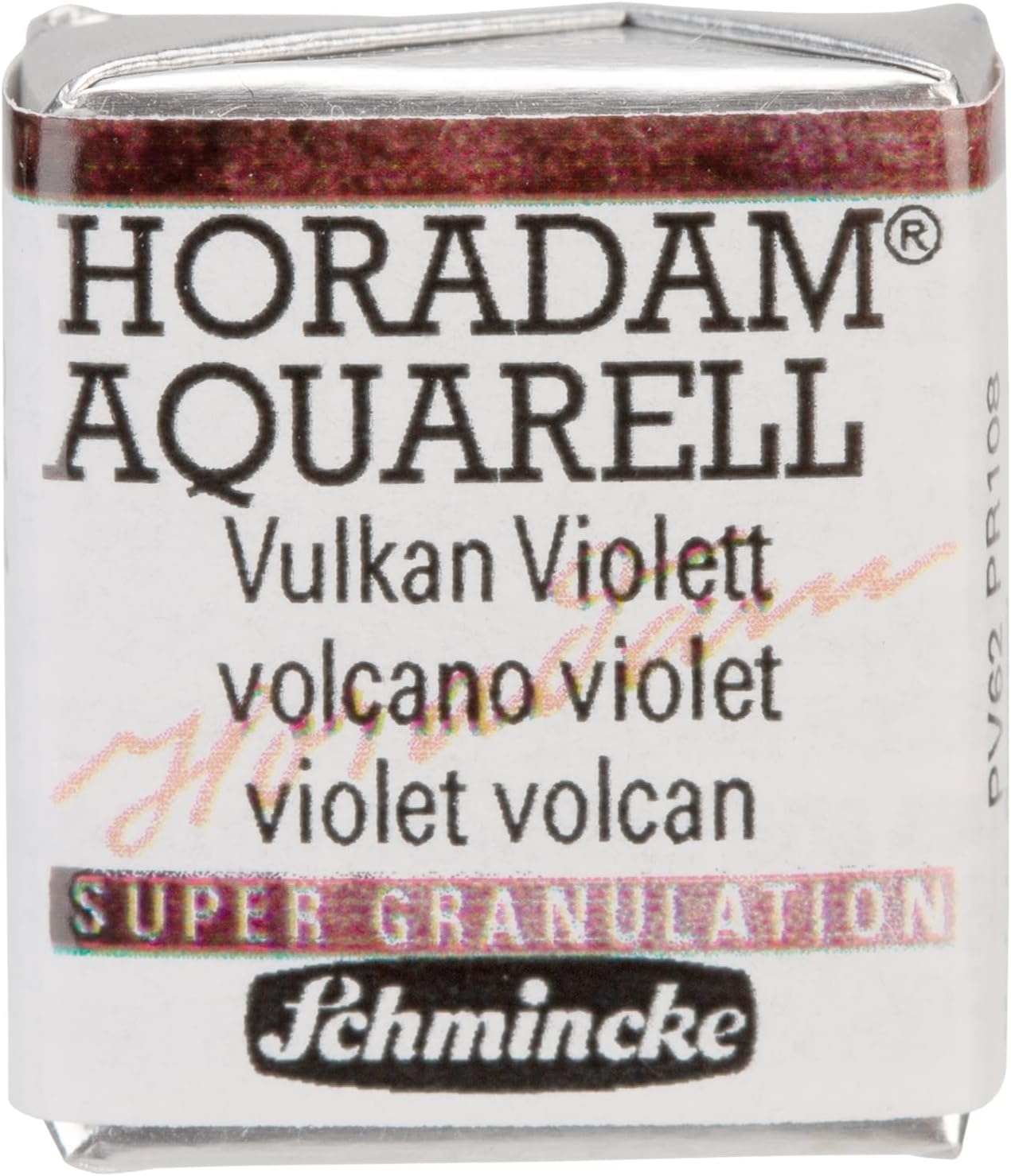 Schmincke – HORADAM® AQUARELL, Super Granulation, 14 916 044 Urban Yellow, 1/2 pans, very strong granulating colors, finest, super granulating watercolors(914 volcano violet)