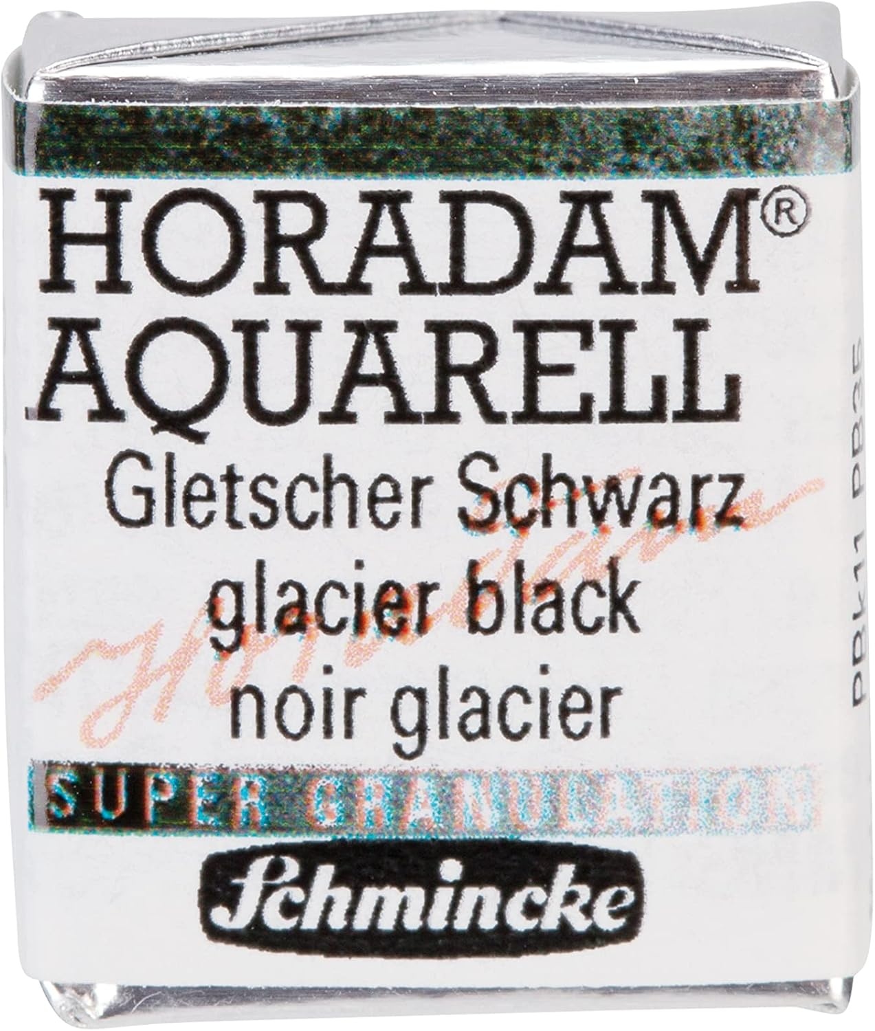 Schmincke – HORADAM® AQUARELL, Super Granulation, 14 916 044 Urban Yellow, 1/2 pans, very strong granulating colors, finest, super granulating watercolors(965 glacier black)