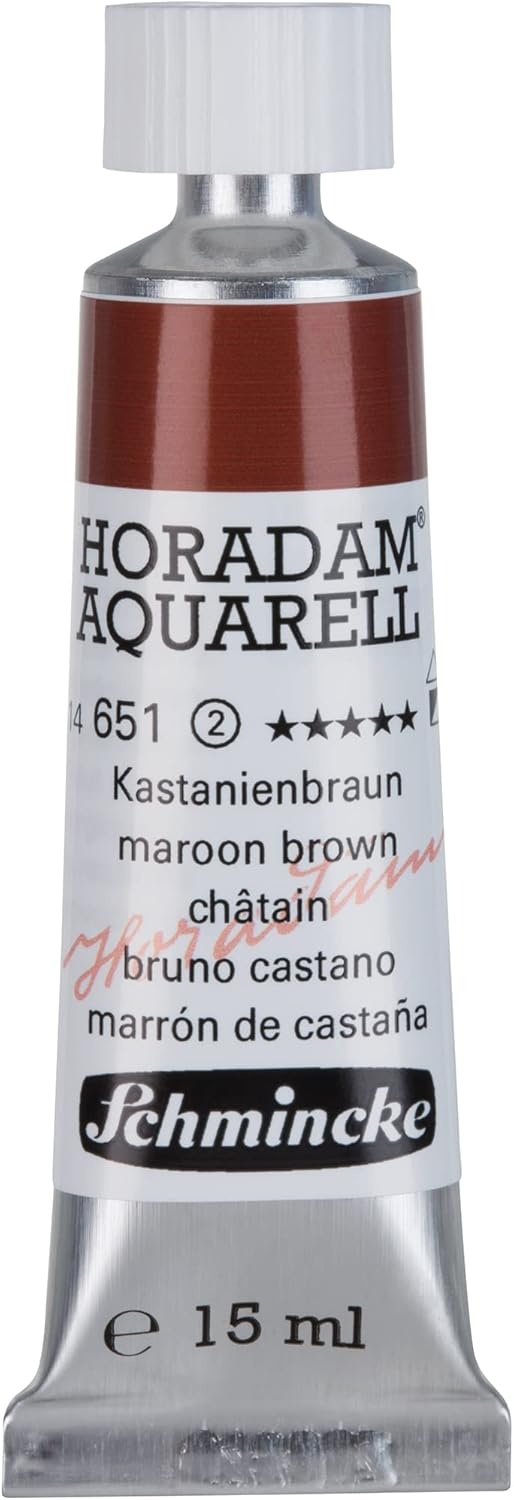 Schmincke – HORADAM® AQUARELL – finest artists’ watercolours, vanadium yellow – 15 ml(651 maroon brown)
