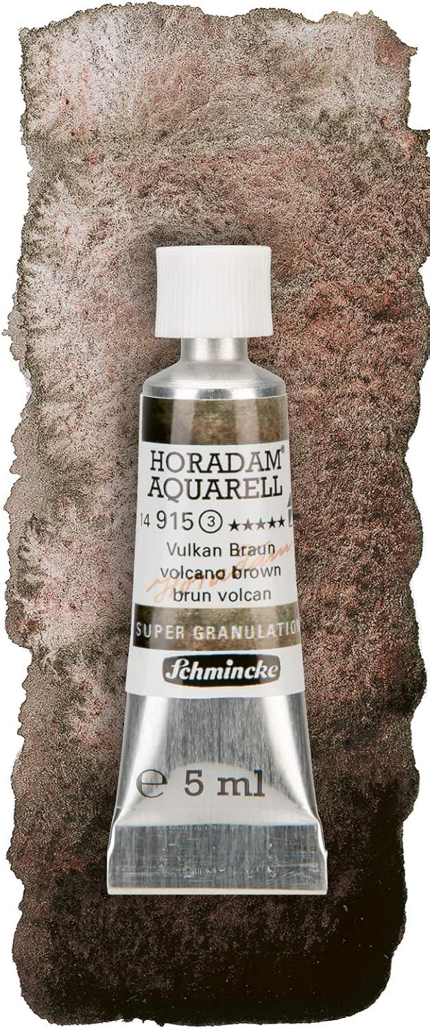 Schmincke Horadam® Aquarell, Super Granulation Trio Deep Sea 5 ml Tubes, 74 614 097, Cardboard Set, Very Strong Granulating Watercolors(Volcano)