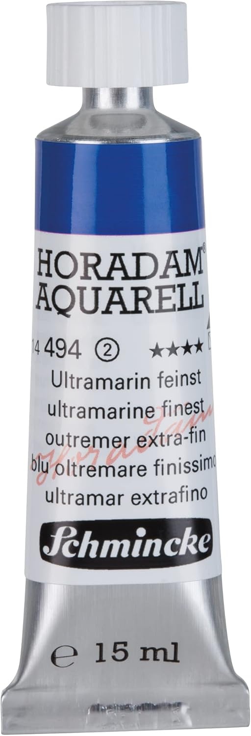 Schmincke – HORADAM® AQUARELL – finest artists’ watercolours, vanadium yellow – 15 ml(494 ultramarine finest)
