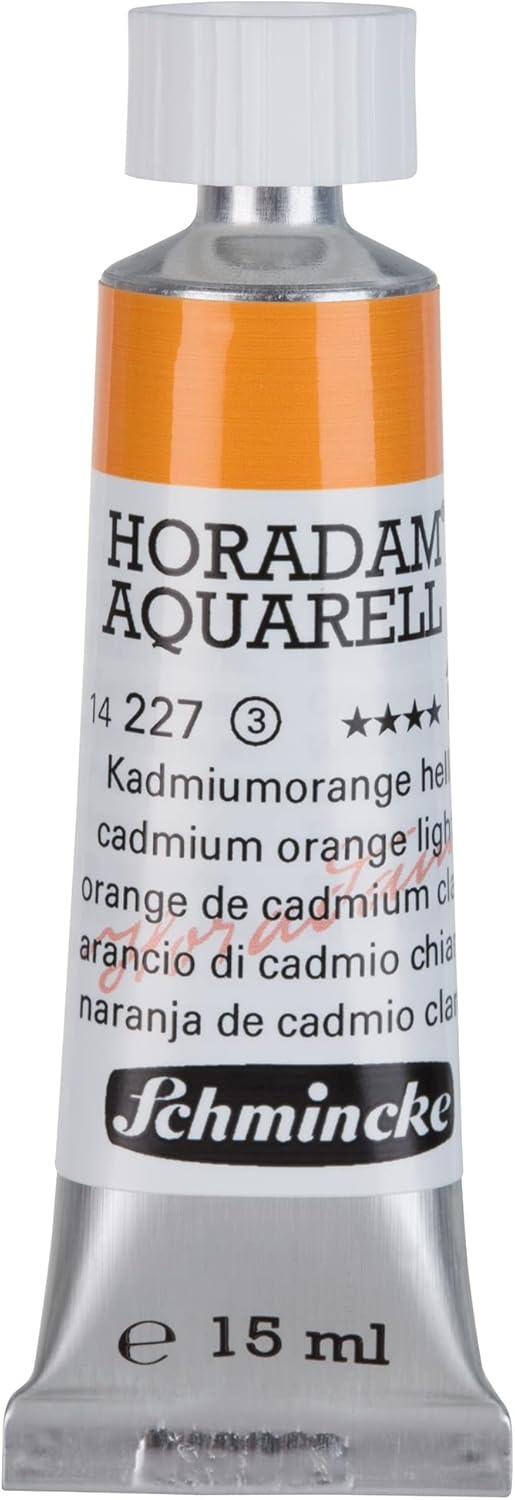 Schmincke – HORADAM® AQUARELL – finest artists’ watercolours, vanadium yellow – 15 ml(227 cadmium orange light)