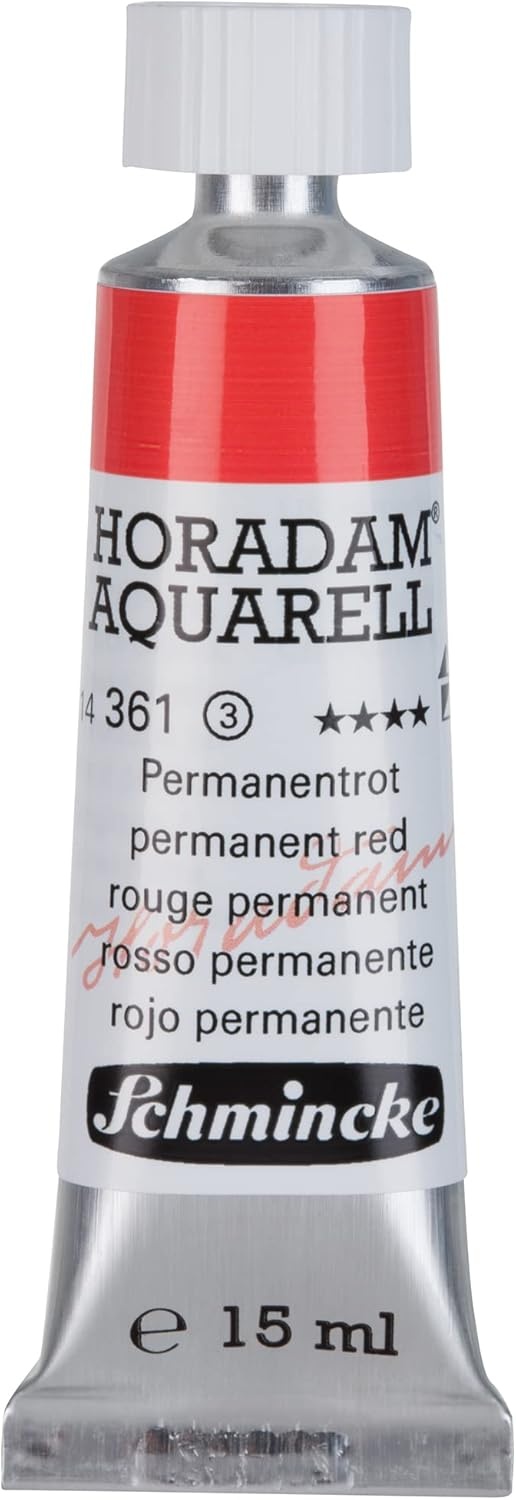 Schmincke – HORADAM® AQUARELL – finest artists’ watercolours, vanadium yellow – 15 ml(361 permanent red)