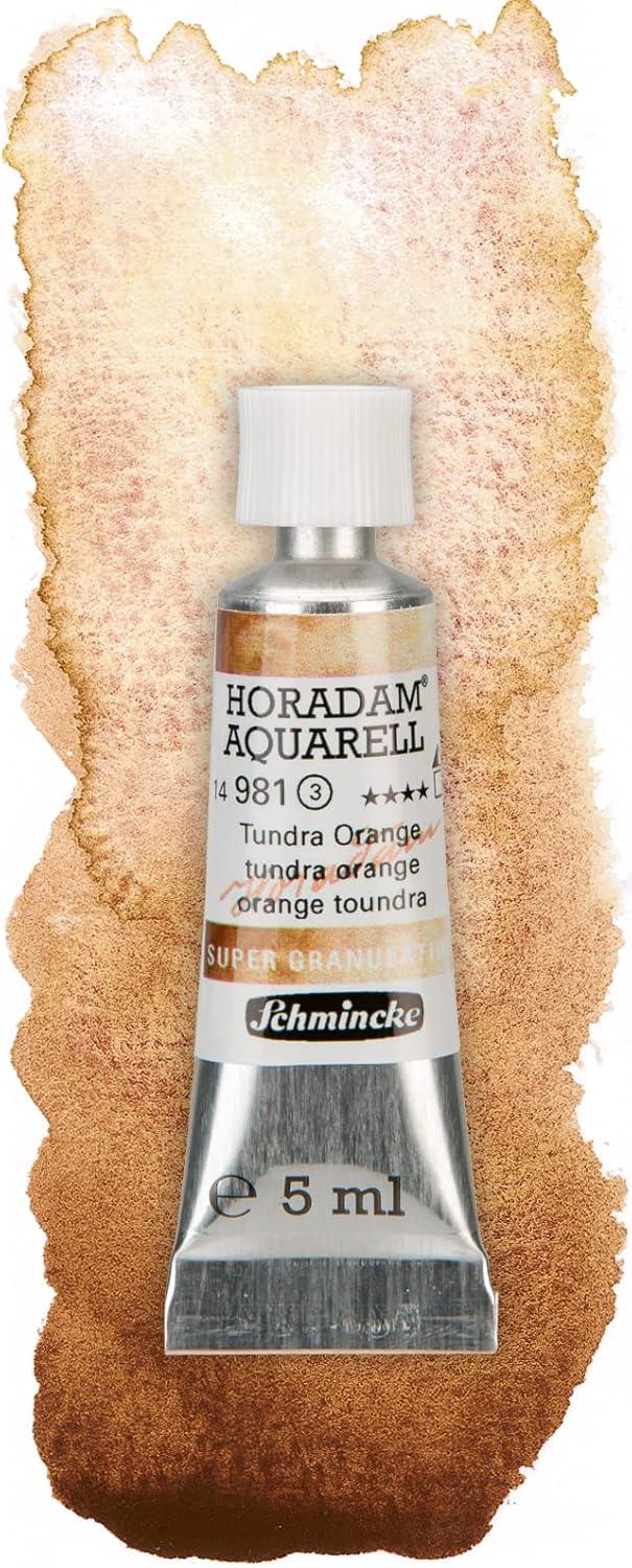 Schmincke Horadam® Aquarell, Super Granulation Trio Galaxy, 5 ml Tubes, 74 615 097, Cardboard Set, Very Strong Granulating colors, Finest, Super Granulating Watercolors(Tundra)