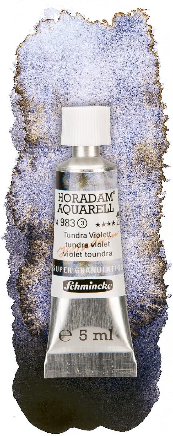 Schmincke Horadam® Aquarell, Super Granulation Trio Galaxy, 5 ml Tubes, 74 615 097, Cardboard Set, Very Strong Granulating colors, Finest, Super Granulating Watercolors(Tundra)