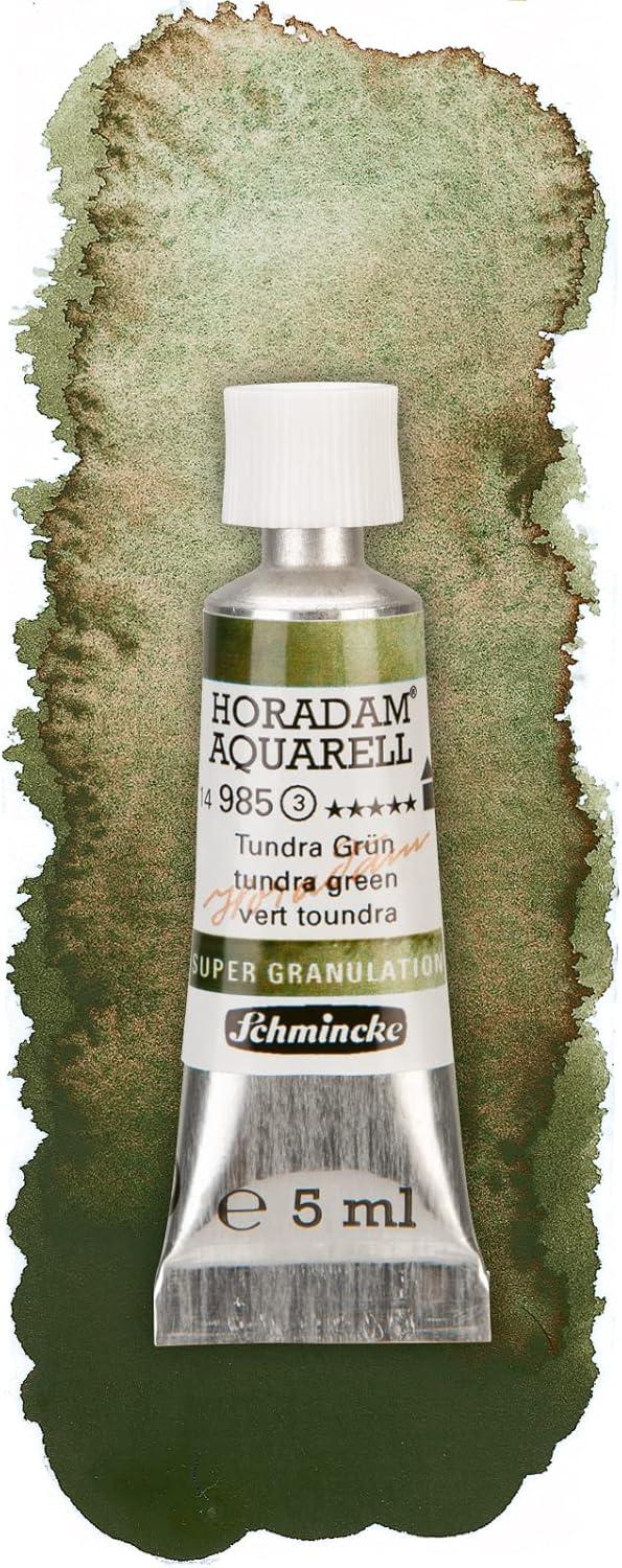 Schmincke Horadam® Aquarell, Super Granulation Trio Galaxy, 5 ml Tubes, 74 615 097, Cardboard Set, Very Strong Granulating colors, Finest, Super Granulating Watercolors(Tundra)
