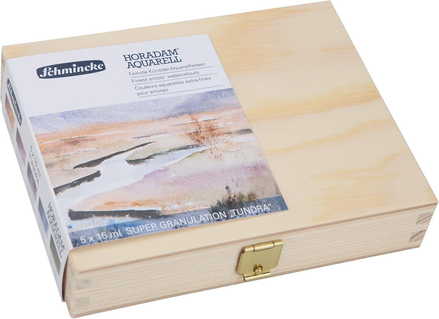 Schmincke Horadam® Aquarell, Super Granulation Trio Galaxy, 5 ml Tubes, 74 615 097, Cardboard Set, Very Strong Granulating colors, Finest, Super Granulating Watercolors(Tundra)