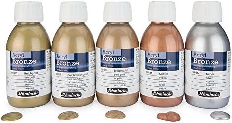 Schmincke – Oil bronze, rich gold, 50 ml, 15 801 024, for iridescent metallic effects on oil paintings, as well as pre-primed surfaces such as wood, metal, plaster(copper)
