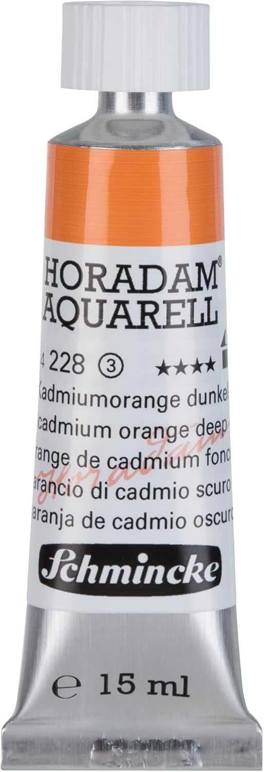 Schmincke – HORADAM® AQUARELL – finest artists’ watercolours, vanadium yellow – 15 ml(228 cadmium orange deep)