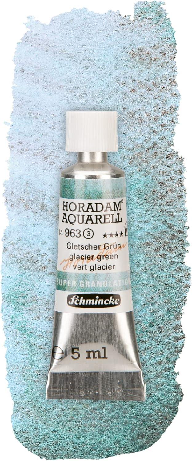 Schmincke Horadam® Aquarell, Super Granulation Trio Galaxy, 5 ml Tubes, 74 615 097, Cardboard Set, Very Strong Granulating colors, Finest, Super Granulating Watercolors(Glacier)