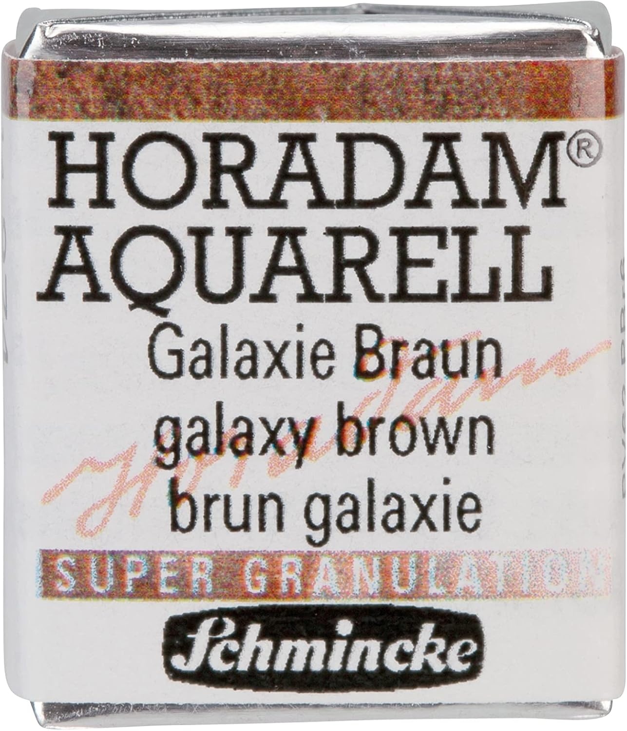 Schmincke – HORADAM® AQUARELL, Super Granulation, 14 916 044 Urban Yellow, 1/2 pans, very strong granulating colors, finest, super granulating watercolors(974 galaxy brown)