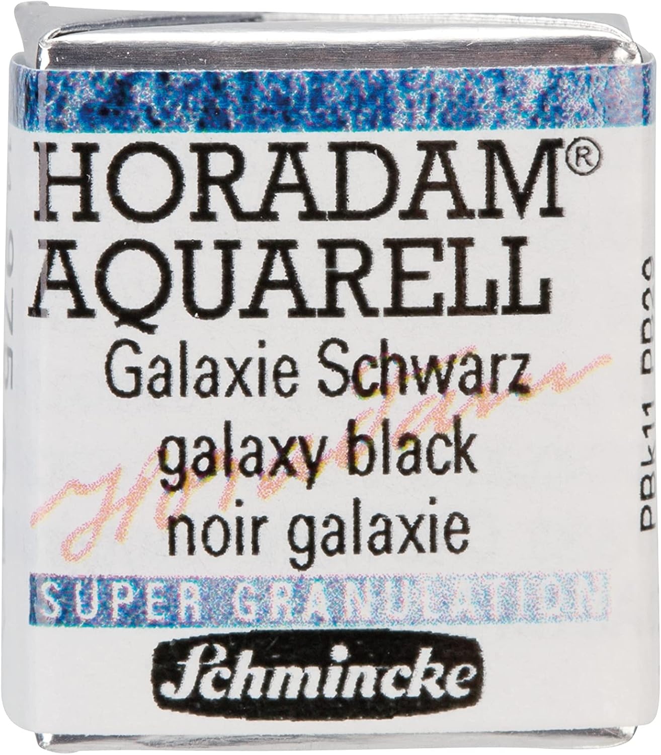 Schmincke – HORADAM® AQUARELL, Super Granulation, 14 916 044 Urban Yellow, 1/2 pans, very strong granulating colors, finest, super granulating watercolors(975 galaxy black)