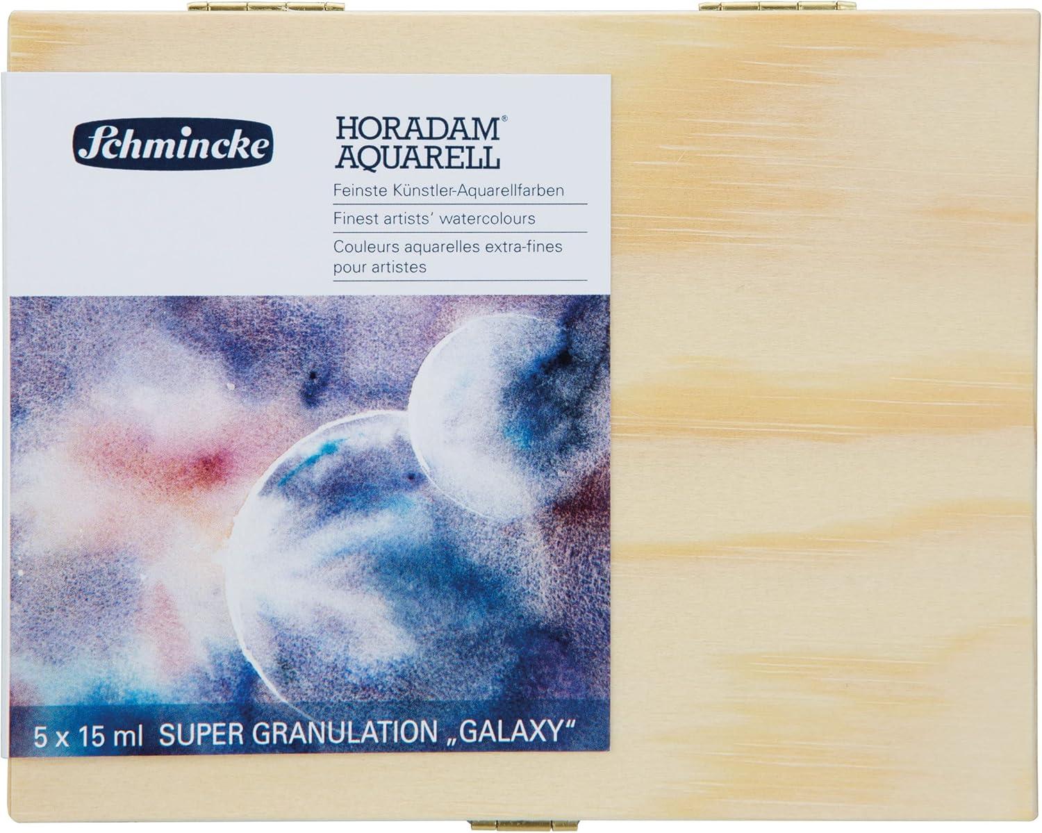 Schmincke Horadam® Aquarell, Super Granulation Trio Deep Sea 5 ml Tubes, 74 614 097, Cardboard Set, Very Strong Granulating Watercolors(Galaxy)