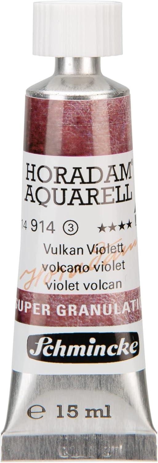 Schmincke – HORADAM® AQUARELL, Super Granulation, 14 983 006 Tundra Violet, 15 ml tube, very strong granulating colors, finest, super granulating watercolors(914 volcano violet)