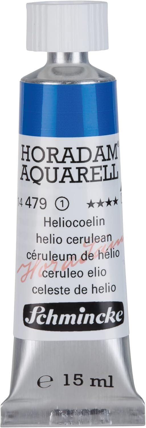 Schmincke – HORADAM® AQUARELL – finest artists’ watercolours, vanadium yellow – 15 ml(479 helio cerulean)