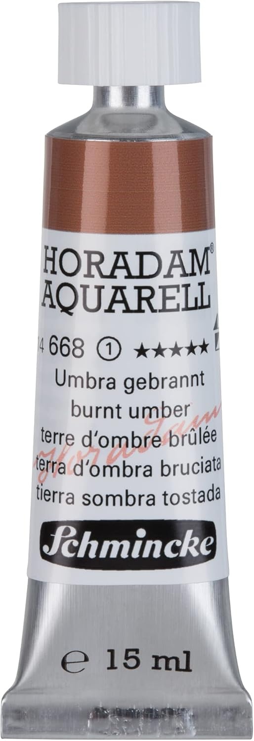 Schmincke – HORADAM® AQUARELL – finest artists’ watercolours, vanadium yellow – 15 ml(668 burnt umber)