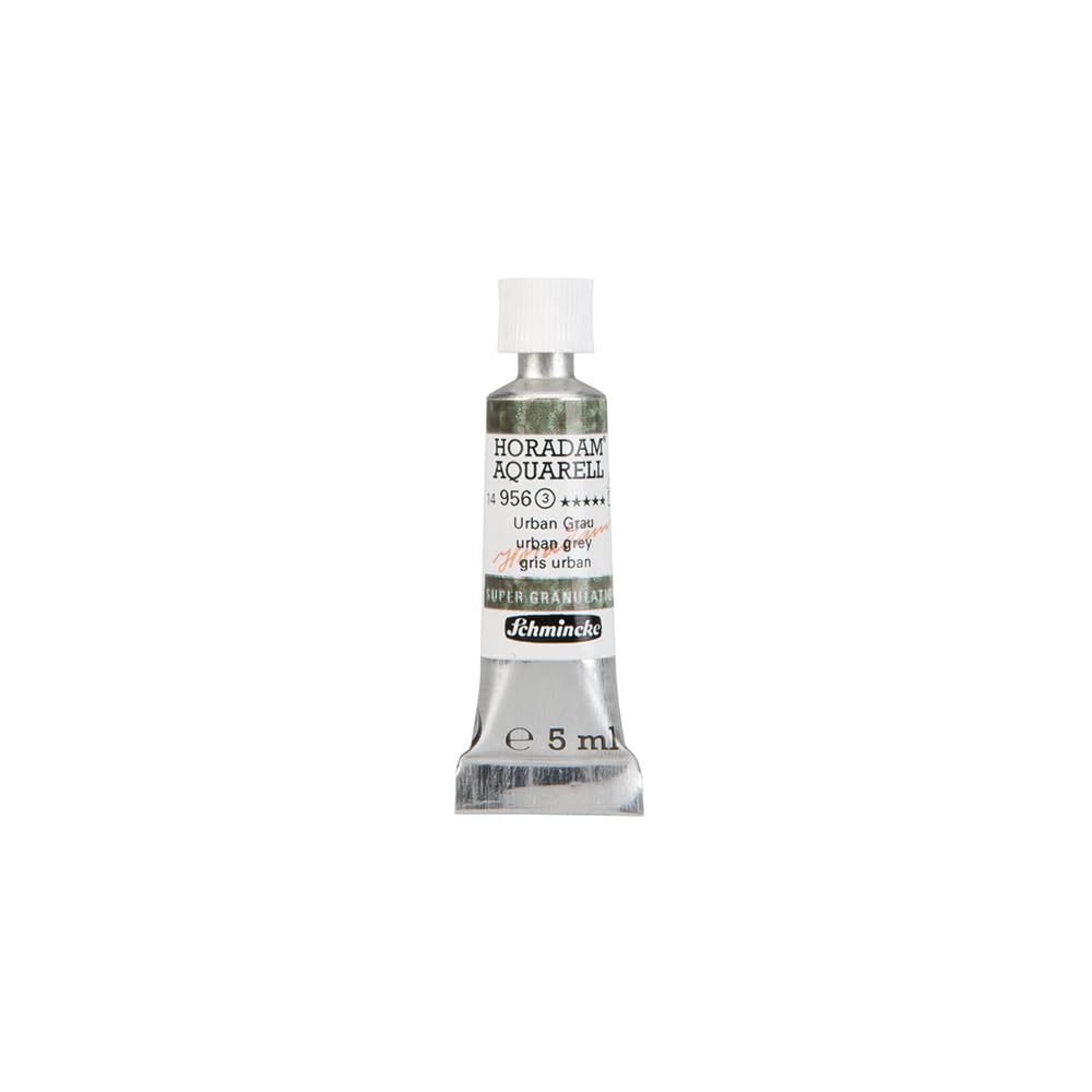 Schmincke – HORADAM® AQUARELL, Super Granulation, 14 924 001 Desert Green, 5 ml tube, very strong granulating colors, finest, super granulating watercolors | 14 924 001, Very Strong Granulating, Finest Watercolors, Super Granulating(956 urban grey)