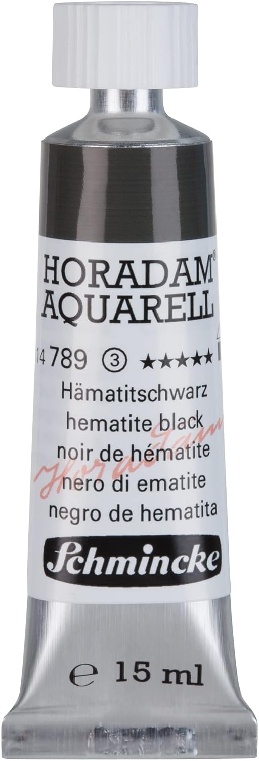 Schmincke – HORADAM® AQUARELL – finest artists’ watercolours, vanadium yellow – 15 ml(789 hematite black)
