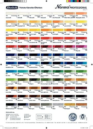 Schmincke – Norma® finest oil colors, premium wooden box, 11 x 35 ml set oil painting, 71 310 097, accessories: palette plug, drawing charcoal, 2 daVinci brushes.(Wooden Box  11 X 1.18 Fl Oz)