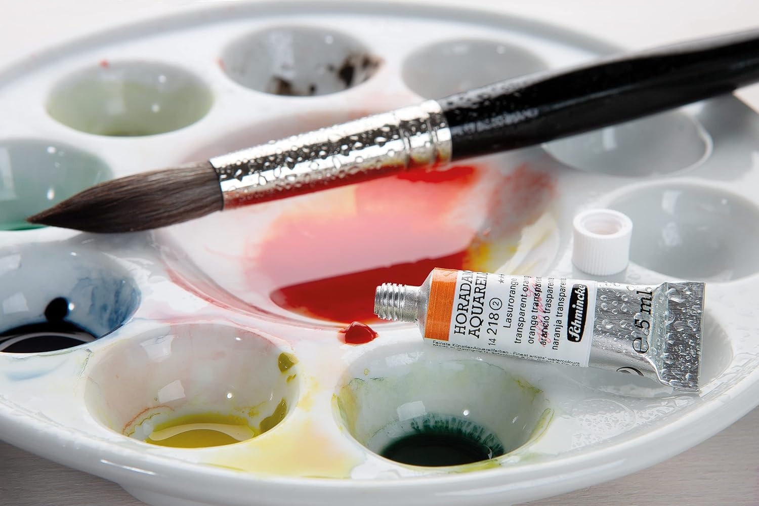 Schmincke – HORADAM® AQUARELL – finest artists’ watercolours, vanadium yellow – 15 ml(780 ivory black)