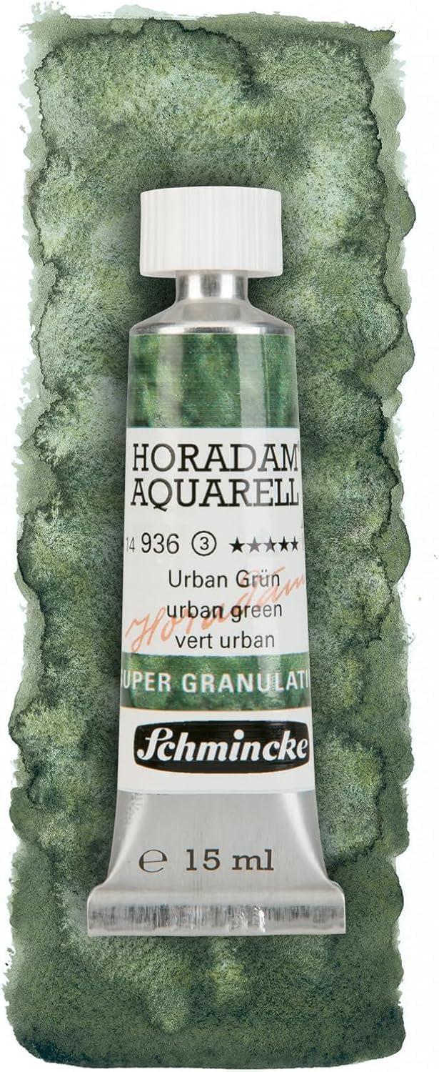 Schmincke – HORADAM® AQUARELL, Super Granulation, 14 983 006 Tundra Violet, 15 ml tube, very strong granulating colors, finest, super granulating watercolors(936 urban green)