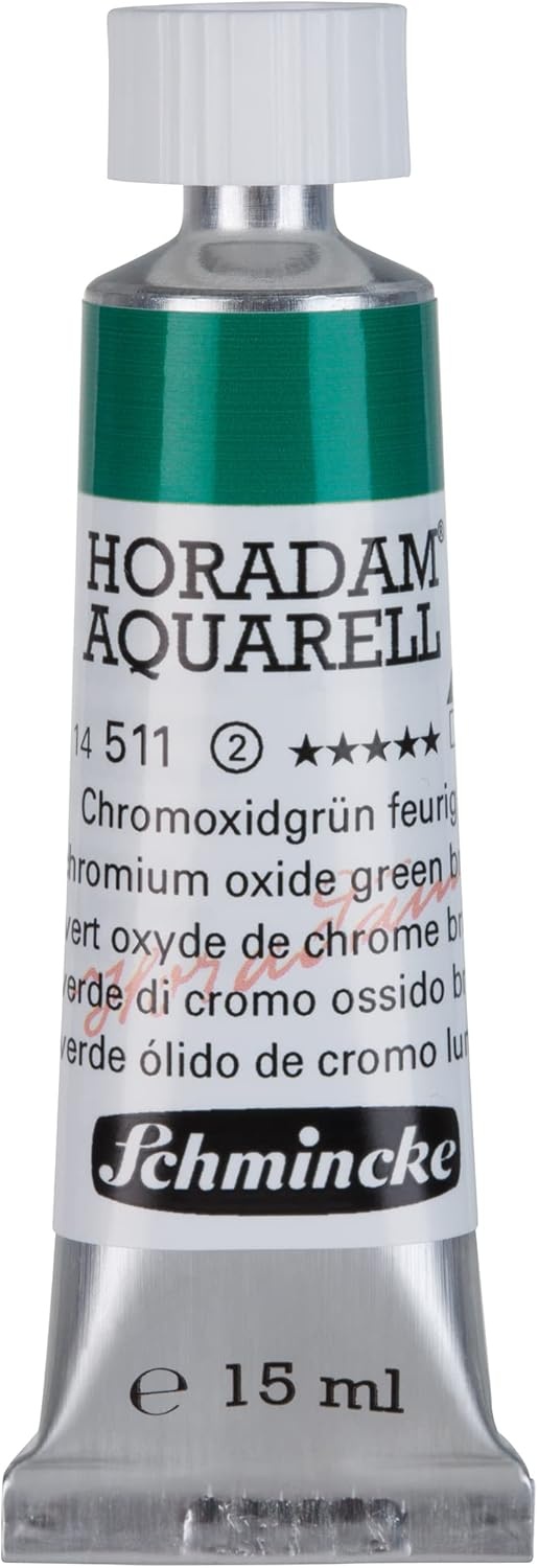 Schmincke – HORADAM® AQUARELL – finest artists’ watercolours, vanadium yellow – 15 ml(511 chromium oxide green brilliant)