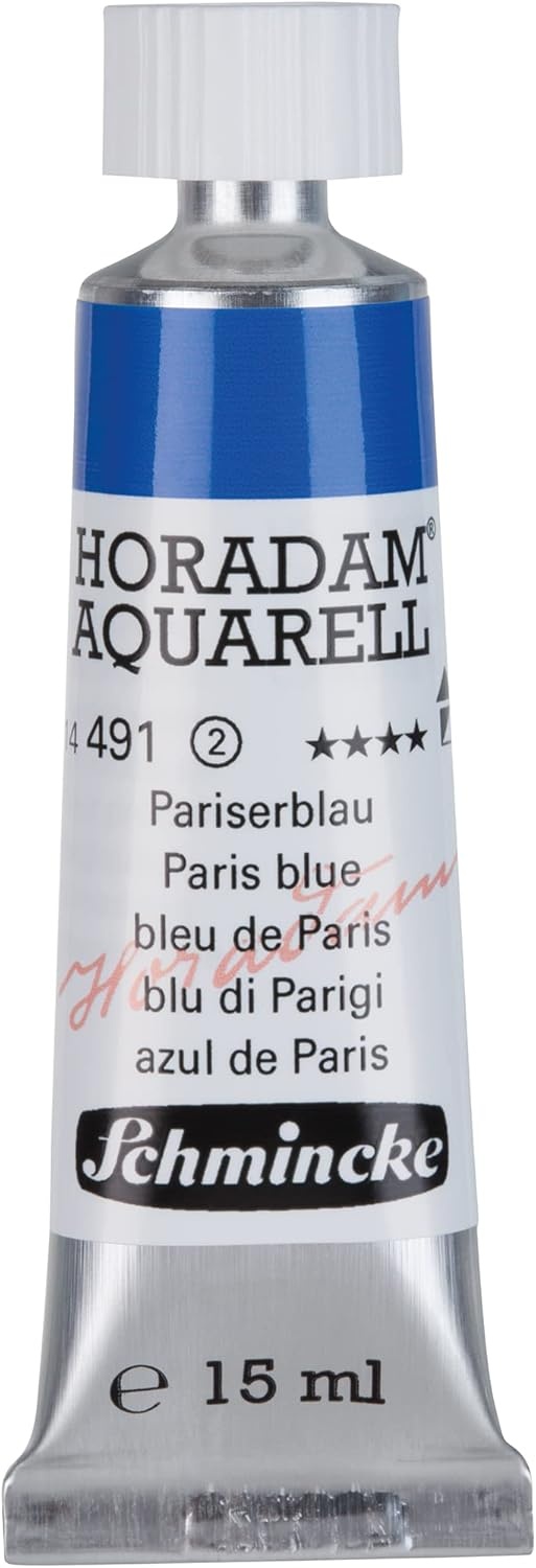 Schmincke – HORADAM® AQUARELL – finest artists’ watercolours, vanadium yellow – 15 ml(491 Paris blue)