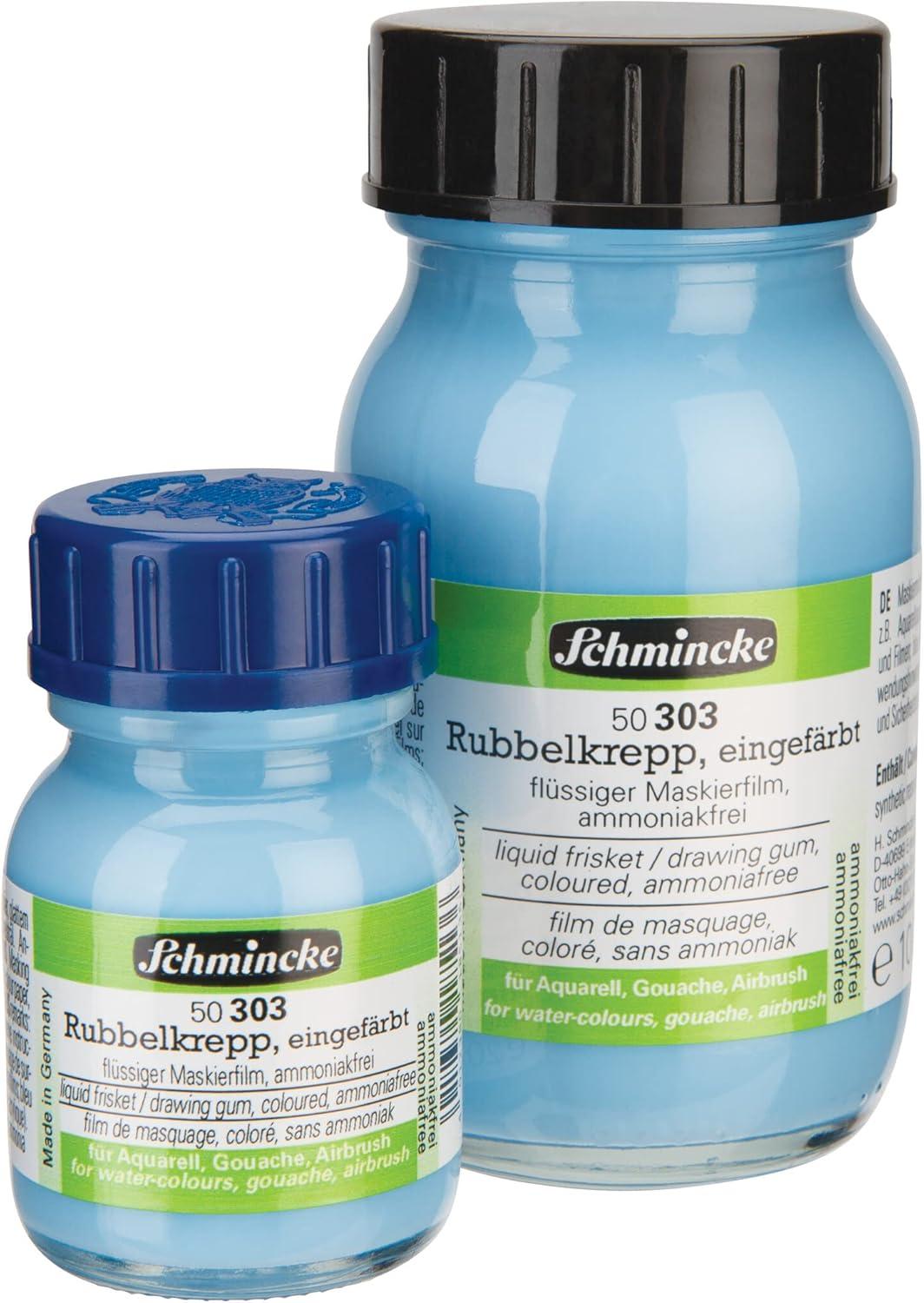 Schmincke – Liquid frisket coloured, 20 ml, 50 303032, colourless masking liquid for opaque areas of paintings on watercolour paper, smooth drawing cardboard, ammonia-free(colored)