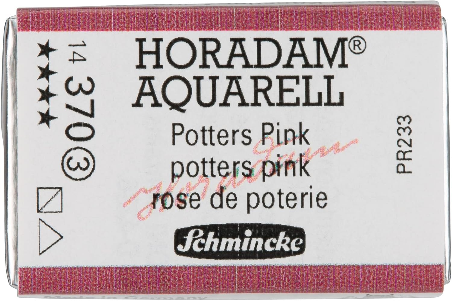 Schmincke – HORADAM® AQUARELL – finest artists’ watercolours, vanadium yellow – 15 ml(370 potters pink)