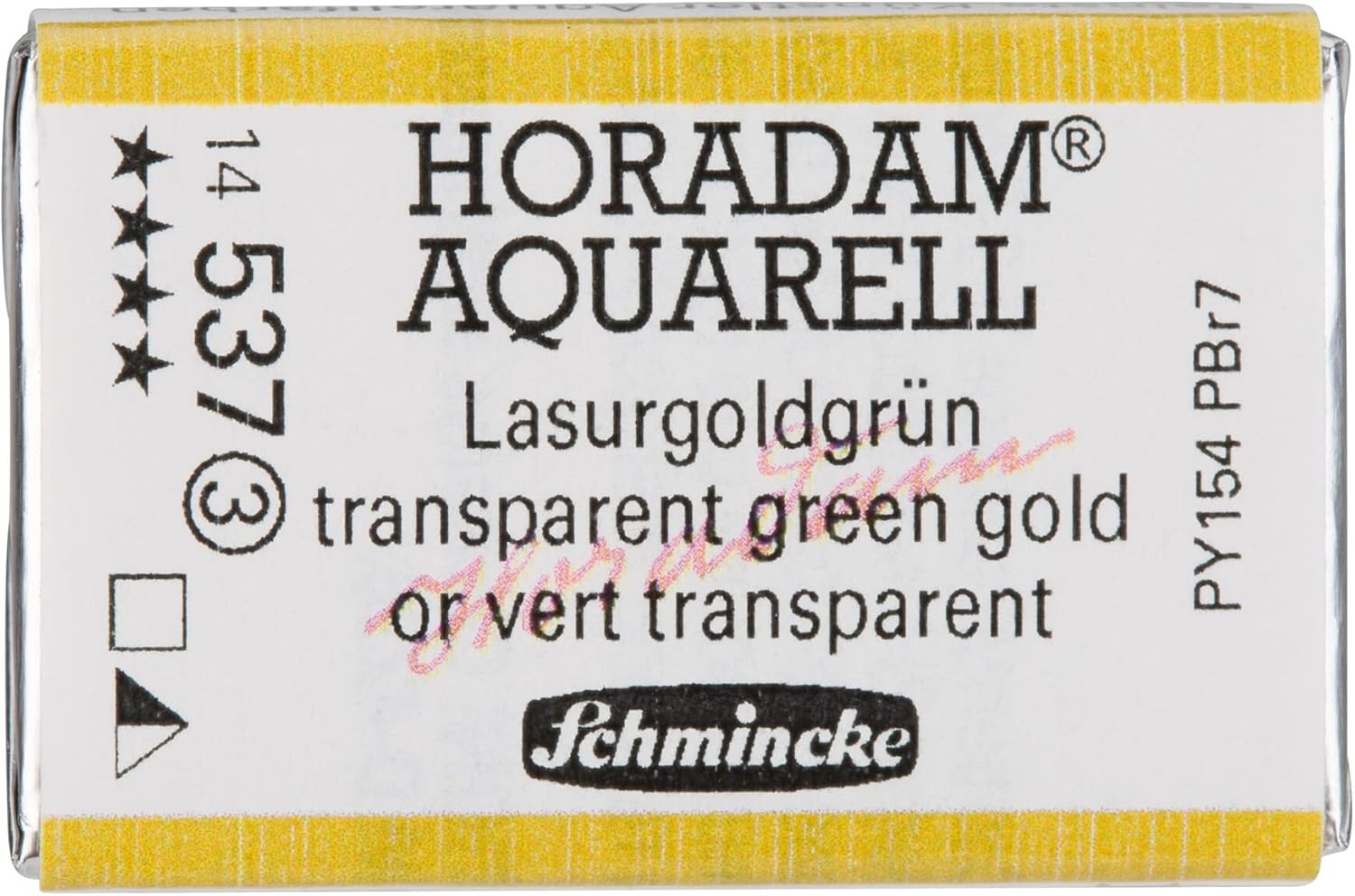 Schmincke – HORADAM® AQUARELL – finest artists’ watercolours, vanadium yellow – 15 ml(537 transparent green gold)