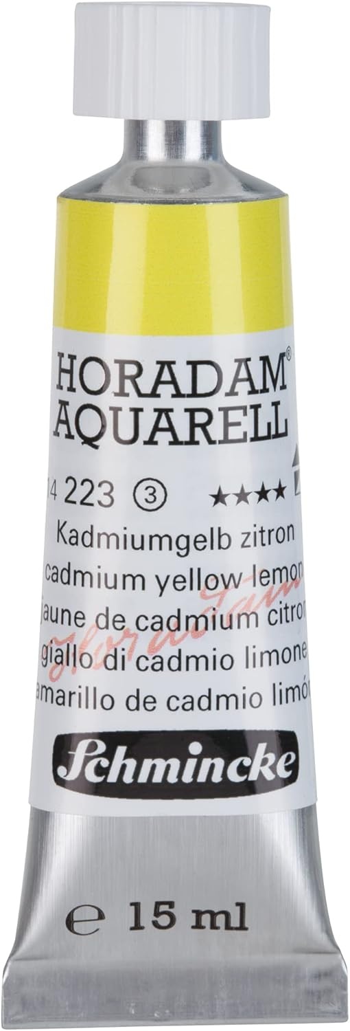 Schmincke – HORADAM® AQUARELL – finest artists’ watercolours, vanadium yellow – 15 ml(223 cadmium yellow lemon)