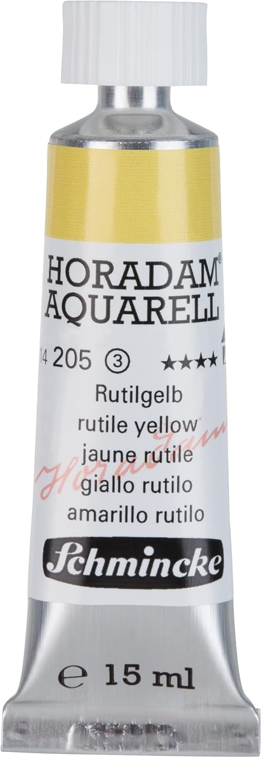 Schmincke – HORADAM® AQUARELL – finest artists’ watercolours, vanadium yellow – 15 ml(205 rutile yellow)