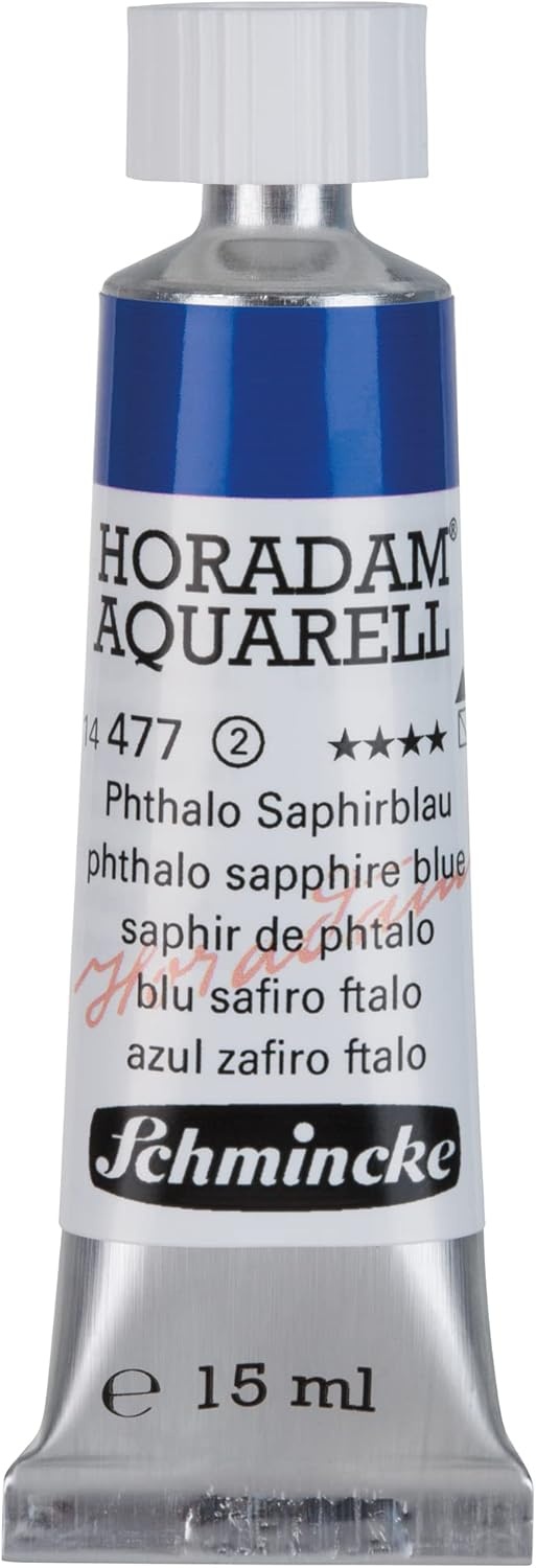 Schmincke – HORADAM® AQUARELL – finest artists’ watercolours, vanadium yellow – 15 ml(477 phthalo sapphire blue)