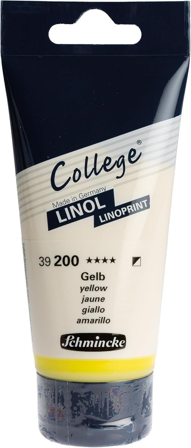 Schmincke – College® Linol, lino printing set with 8 x 75 ml tubes, 84 708 097, artist’s lino printing inks in study quality, low-odor lino printing ink, uniform print(12.68 Fl Oz (Pack of 1))