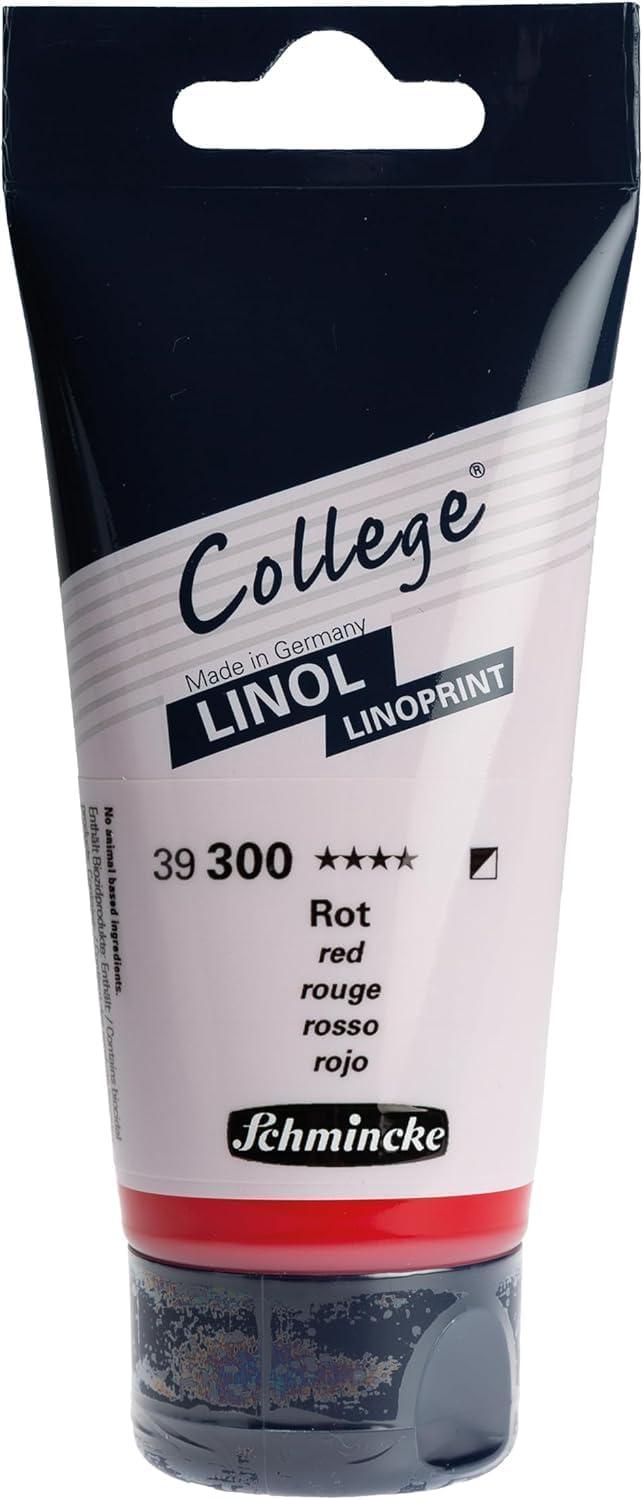 Schmincke – College® Linol, lino printing set with 8 x 75 ml tubes, 84 708 097, artist’s lino printing inks in study quality, low-odor lino printing ink, uniform print(12.68 Fl Oz (Pack of 1))