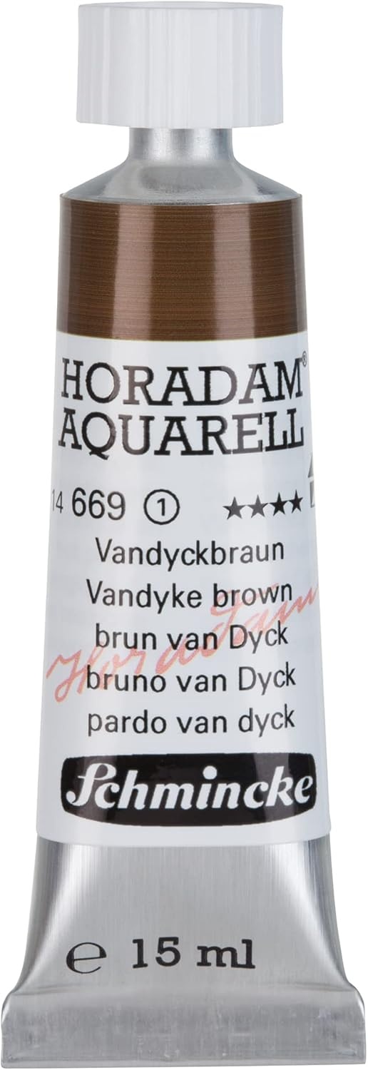 Schmincke – HORADAM® AQUARELL – finest artists’ watercolours, vanadium yellow – 15 ml(669 Vandyke brown)