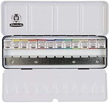 Schmincke Horadam Aquarell Metal 12 Color Half Pan Set