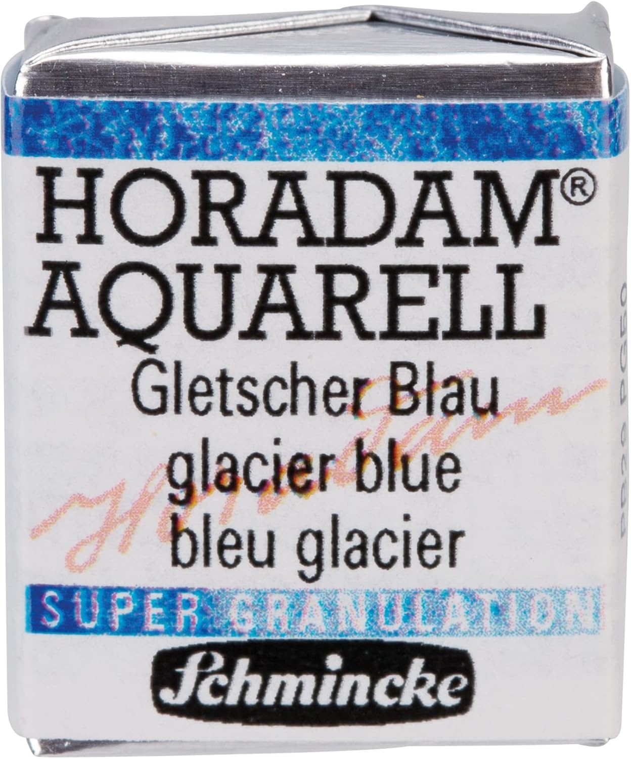 Schmincke – HORADAM® AQUARELL, Super Granulation, 14 916 044 Urban Yellow, 1/2 pans, very strong granulating colors, finest, super granulating watercolors(961 glacier blue)