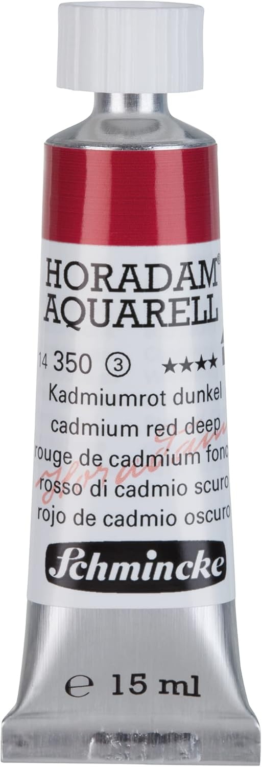 Schmincke – HORADAM® AQUARELL – finest artists’ watercolours, vanadium yellow – 15 ml(350 cadmium red deep)