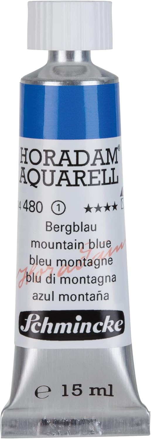Schmincke – HORADAM® AQUARELL – finest artists’ watercolours, vanadium yellow – 15 ml(480 mountain blue)