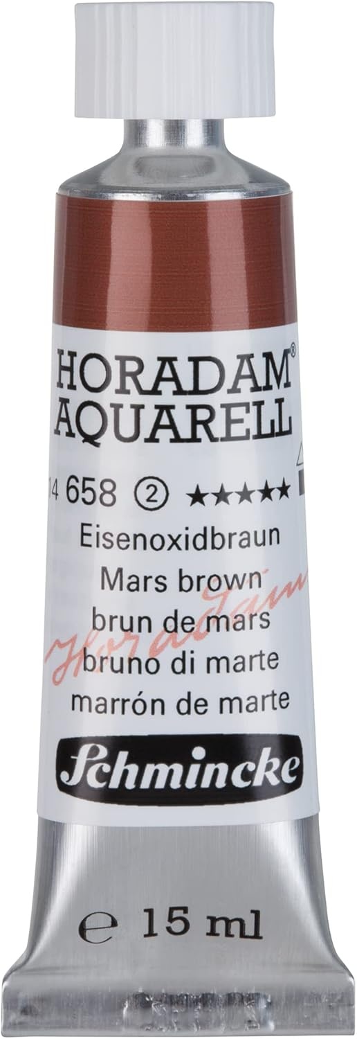 Schmincke – HORADAM® AQUARELL – finest artists’ watercolours, vanadium yellow – 15 ml(658 Mars brown)
