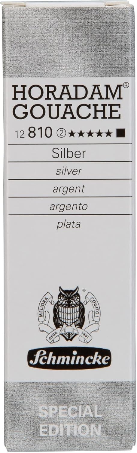 Schmincke – HORADAM® Gouache, helio turquoise, 478, 15 ml, finest gouache color, highest concentration of pigments, luminosity and depth of color(810 silver)