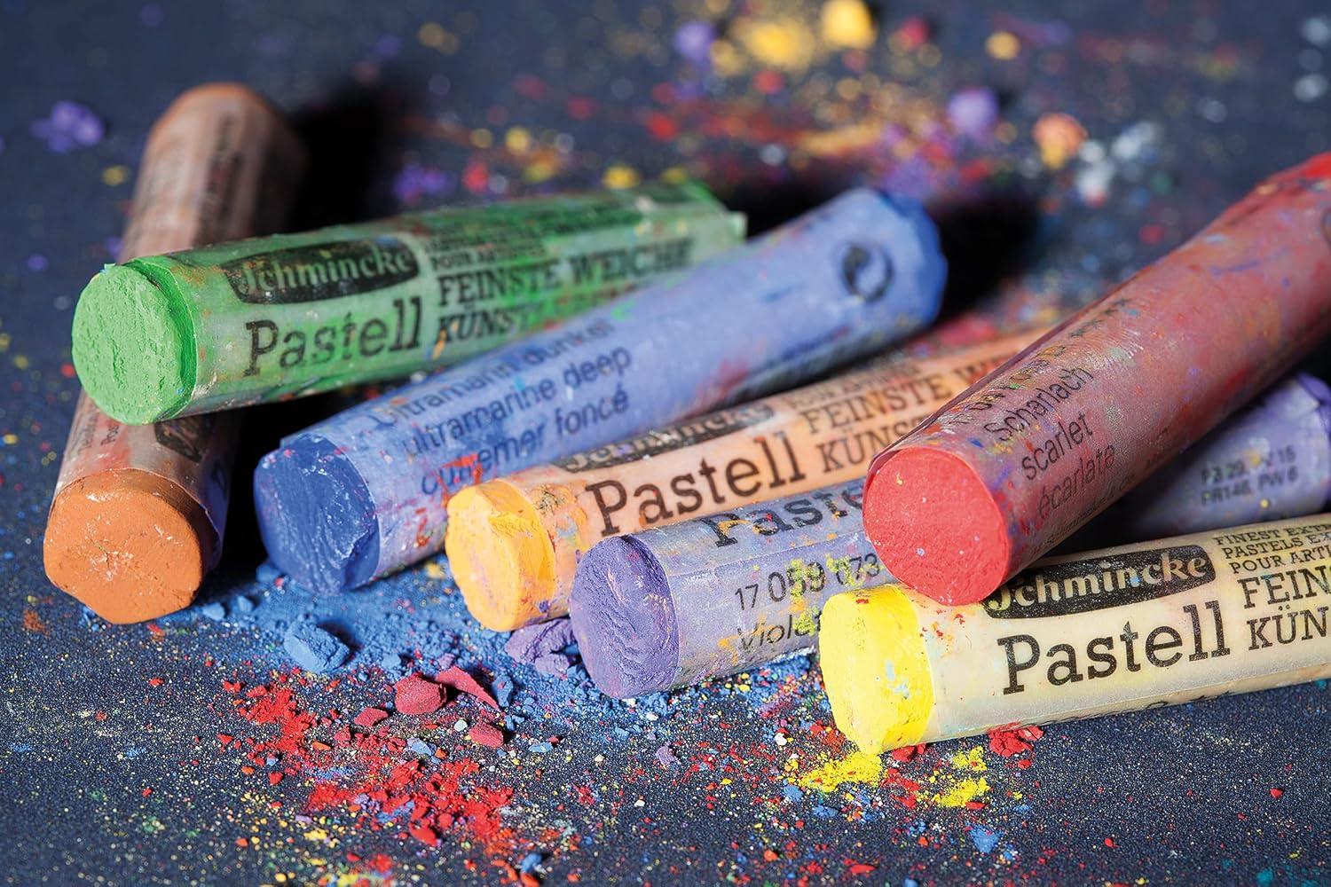 Schmincke – Pastel, premium set with 200 colors, 77 200 097, wooden box with 200 pastel pencils, handmade pastels, brilliant, velvet matt, highest lightfast colors(30 Count (Pack of 1))